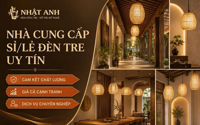 Đèn Tre Hình Đĩa Bay Chống Mọt tại Xưởng Tre Nhật Anh, sản xuất trực tiếp, chống mối mọt, giá tận xưởng, nhận đơn sỉ/lẻ theo yêu cầu.